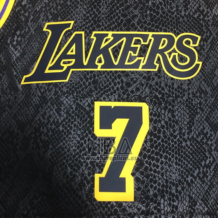 Camiseta Los Angeles Lakers Carmelo Anthony NO 7 Black Mamba Negro
